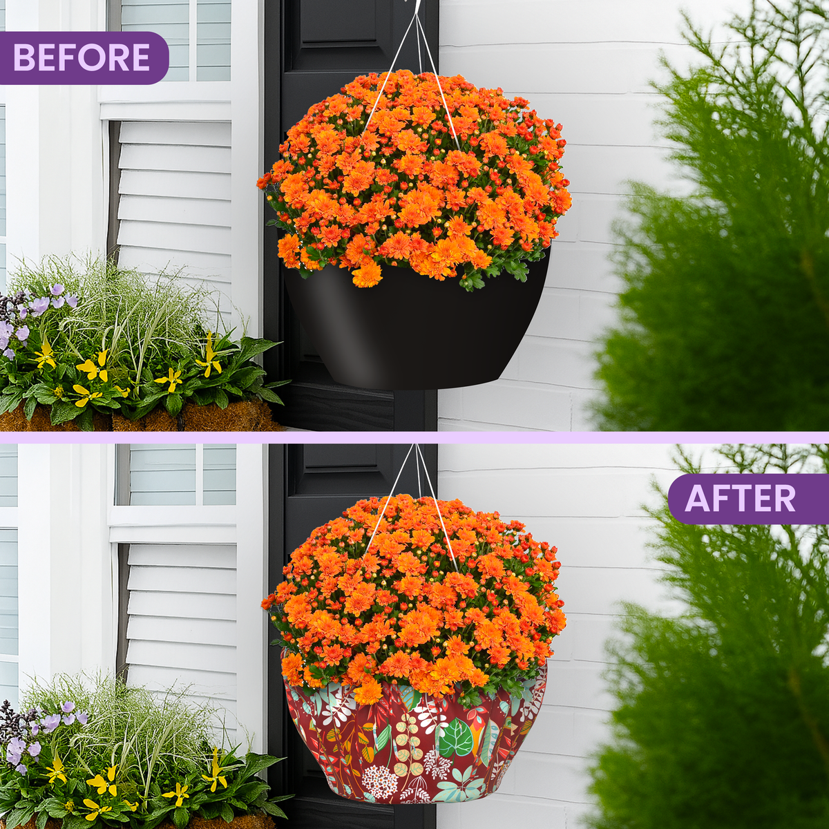 Hanging Basket/Flowerpot Cover - ANGELA